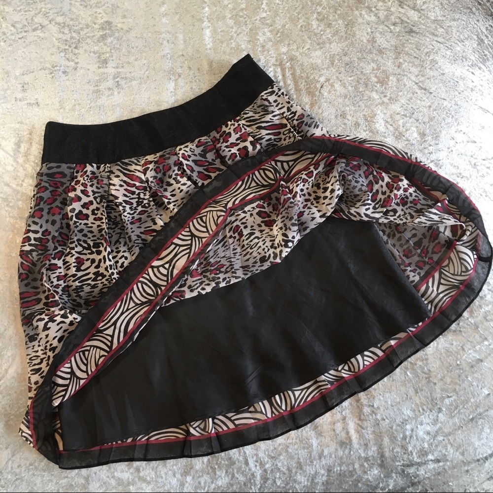 Nicole Miller leopard print skirt